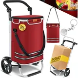 KESSER KESSER® Einkaufstrolley klappbar mit 56L Kapazität und belastbar bis 50kg 3in1 Trolley Sackkarre & Umhängetasche Faltbarer Einkaufswagen inkl. Kühlfach & Einkaufschip Treppensteiger