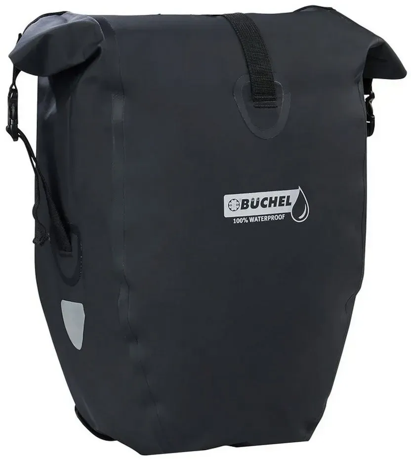 Büchel Fahrradtasche E-Bike tauglich wasserdichte Radtasche Gepäckträgertasche 25 Liter (1-tlg) schwarz