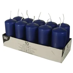 PAPSTAR 40 Stumpenkerzen Ø 40 mm · 90 mm dunkelblau