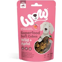 Wow Superfood Soft Cubes 150 Gramm Hundesnack Wild mit Apfel