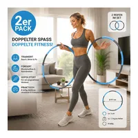 2er Pack EDURO Hula Hoop Reifen gepolstertes Sportgerät für zu Hause Fitness-Reifen 97cm 8983249 Blau/Grau - One-Size