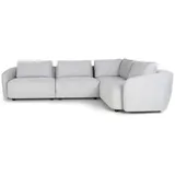 VCM Ecksofa Hellgrau 3-Sitzer