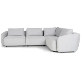 VCM Ecksofa Hellgrau 3-Sitzer