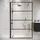 Badplaats Essos Walk-In-Dusche 100 x 200 cm Schwarz Sicherheitsglas