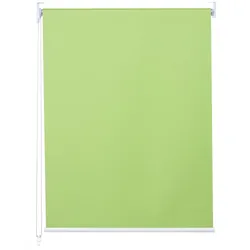 Rollo MCW-D52, Fensterrollo Seitenzugrollo Jalousie, Sonnenschutz Verdunkelung blickdicht 90x160cm ~ hellgrün