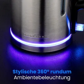 Proficook Wasserkocher PC-WKS 1321 1,7 l Schwarz/Silber
