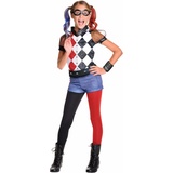 Rubies Rubie's 620712 - DC Girls Harley Quinn Deluxe Kinderkostüm, S (3-4 Jahre) Halloween