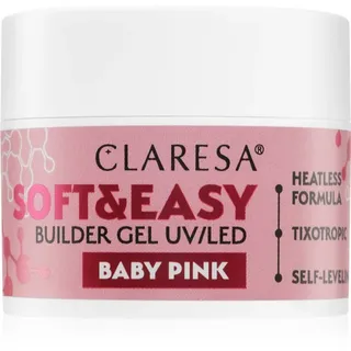 CLARESA Soft&Easy Builder Gel Basisgel für Nägel Farbton Baby Pink 12 g