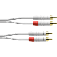 Cordial CFU 3 CC-SNOW Audio-Kabel 3 m 2 x RCA Weiß