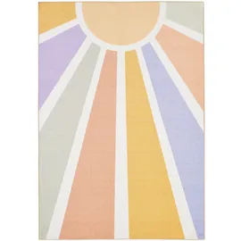 Ayyildiz Teppiche Play, 2020", bunt (multi), B:140cm H:8mm L:200cm, Polyamid, Teppiche, Kinderteppich, rutschhemmend, farbenfroh Motiv Sonne, Kurzflor