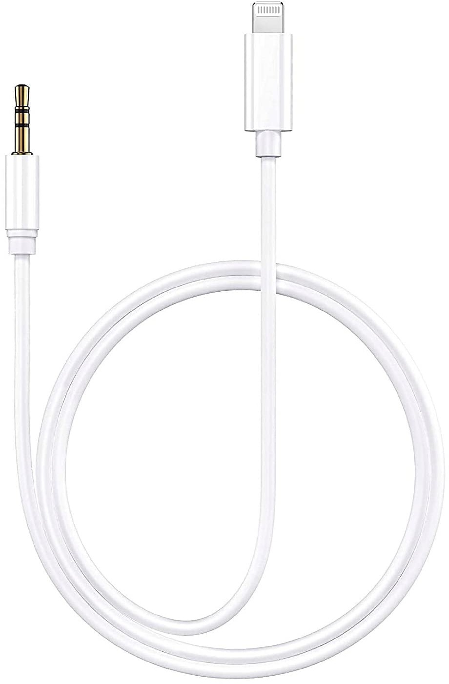 [Apple MFi Zertifiziert] iPhone Aux Kabel für Auto, Lightning auf 3,5 mm Kopfhörerbuchse Adapter Stecker AUX Stereo Audio Kabel Kompatibel mit iPhone SE/11/11 Pro/XS/XR/X 8 7 iPad/iPod (3.3FT Weiß)