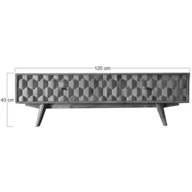 MASSIVMOEBEL24.DE Couchtisch Mosayk Beige Akazie 120 x 70 x 40 cm
