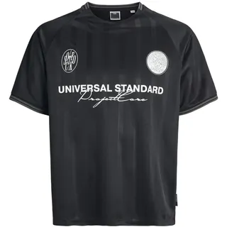 JACK & JONES Herren Rundhals T-Shirt JCOCOVER RETRO FOOTBALL Relaxed Fit 12283345 Schwarz XL