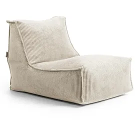 mokebo Sitzsack aus Cord Der Gelassene Bean Bag Relaxliege oder Bodenkissen in Beige