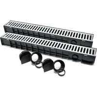 Wiltec Wiltec, Zubehör Bewässerung, Entwässerungsrinne 2x1m Abdeckrost 1,5t verzinkt