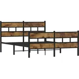 vidaXL Metallbett 140 x 190 cm Brown
