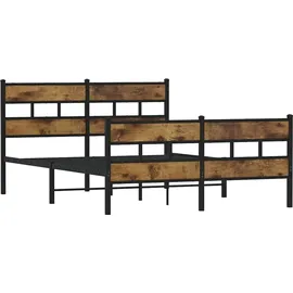 vidaXL Metallbett 140 x 190 cm Brown