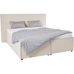 Polsterbett "Isaline", beige, B:193cm L:213cm, 100% Polyester, LEGER HOME BY LENA GERCKE, Betten, Polsterbett Polsterbett ohne Bettkasten, wahlweise ohne Matratze oder mit 3 Matratzenarten, Kopfteilhöhe 107 cm