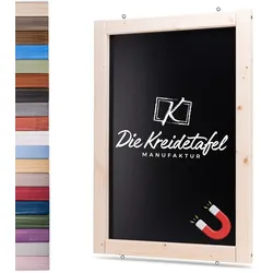 Die Kreidetafel Manufaktur Magnetische Kreidetafel - Magnettafel mit Holzrahmen / Kiefer 60x120cm