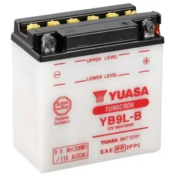 YUASA YB9L-B Batterie ohne Säurepack, Größe 135 mm