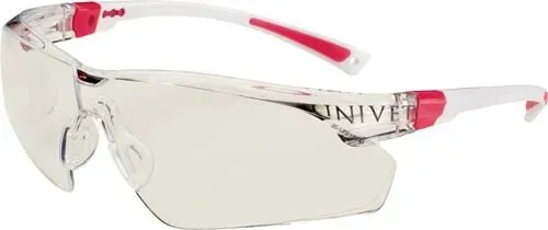 Schutzbrille 506 UP EN 166,EN 170 Bügel weiß rosa,Scheibe klar PC