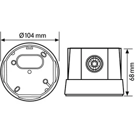 ESYLUX Aufputzdose IP 54 2St.