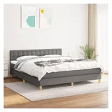 vidaXL Boxspringbett 180 x 200 cm Dunkelgrau