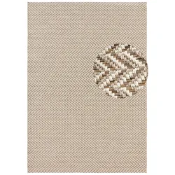 Teppich ELLE DECORATION "Caen" Gr. 2, beige (creme), B:80cm H:8mm L:150cm, Kunstfaser, Teppiche, In-& Outdoor, Wetterfest, Balkon, Garten, Wohnzimmer, Wasserfest
