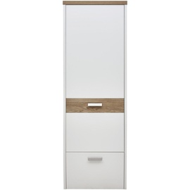 DIETER KNOLL Garderobenschrank, Weiß, Eiche, Wildeiche, furniert, massiv, 1 Fächer, 64x187x31 cm, Made in Germany, DGM-Klimapakt, Goldenes M, wandhängend, Garderobe, Garderobenschränke, Garderobenschränke