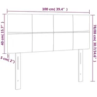 VidaXL LED Kopfteil Taupe 100x5x78/88 cm Stoff