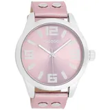 Oozoo Basic Line Uhr C1083 Lederband Metallic light pink 46 mm - Rosa