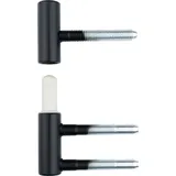 HERMAT Einbohrband 6841,2tlg.,Vollblatt,classic black,ähnlich RAL 9005 - Schwarz