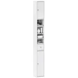 Homcom Badezimmerschrank 20 x 20 x 178 cm Weiß Spanplatte