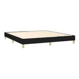vidaXL Boxspringbett mit Matratze & LED Schwarz 180x200 cm Stoff