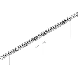 Grundkarton Hawa 80/Z Symmetric mit Rollen ohne Laufschiene 20661