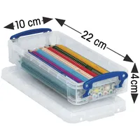 Really Useful Boxes Really Useful Box Aufbewahrungsbox 22 x 10 x 4 cm 1-tlg. transparent
