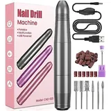koofit Nagelfräser, Nagelfräser für Gelnägel, Elektrische Nagelfeile 20000 u/Min Verstellbare Geschwindigkei Fräser für gelnägel, Pediküre Maniküre Set für Nagelhaut Shellac Acrylgel