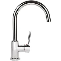 NIEDERDRUCK Küchenarmatur mit gebogenem Auslauf, chrom