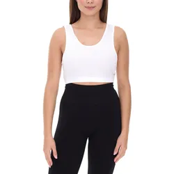 YOU DO YOU Damen Sport-BH Sport-Bustier nahtloses Sport-Oberteil Yoga-BH 904911 Weiß - XS
