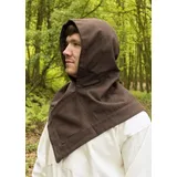 Battle Merchant Ritter-Kostüm Wikinger Gugel, Skjoldehamn, braun braun