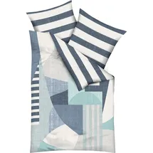 KAEPPEL Rising Sun Grafisch Blau 135 x 200 cm + 80 x 80 cm
