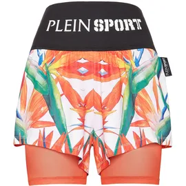 Plein Sport Shorts, Größe M, in weiß 0121 | white/multicolored