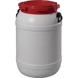 curtec deutschland gmbh Weithalsfass 68,0l PE weiß m.rotem Deckel m.2Tragegriffen Einfüllöffnung-D.282mm
