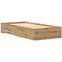 VidaXL Bettgestell Artisan Eiche 100x200 cm Holzwerkstoff