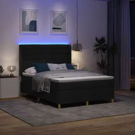 vidaXL Boxspringbett 160 x 200 cm Schwarz