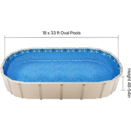 Vevor Ovale Poolfolie Blau 1006x549x147 cm