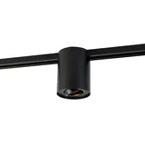 QAZQA Moderner 1-phasiger Stromschienenstrahler schwarz - Iconic Rondoo Up