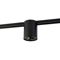 QAZQA Moderner 1-phasiger Stromschienenstrahler schwarz - Iconic Rondoo Up