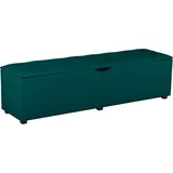 Home Affaire Hockerbank Knobbed Petrol 160 x 42 x 40 cm
