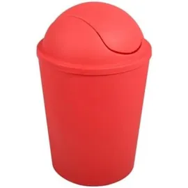 MSV AKO Mülleimer Klappdeckel, Rot, 5,5 l, Red